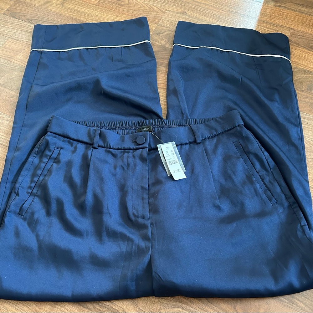 J. Crew Navy Wide Leg Pants